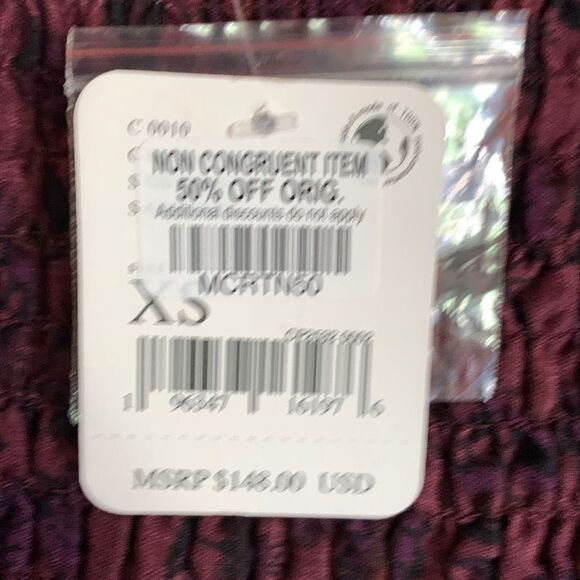 Free People Smock It to Me purple smocked mini dress NWT - Picture 10 of 12